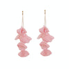 Long Exaggerated Fabric Art Handmade Petal Earrings, Color: E1908-31 Pink