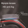 WAVE Electroplating HD Anti-fog Myopia Swimming Glasses, Color: Blue Black 550 Degree