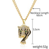 N2106-17 Leopard Exaggerated Hip Hop Style Necklace Collarbone Chains