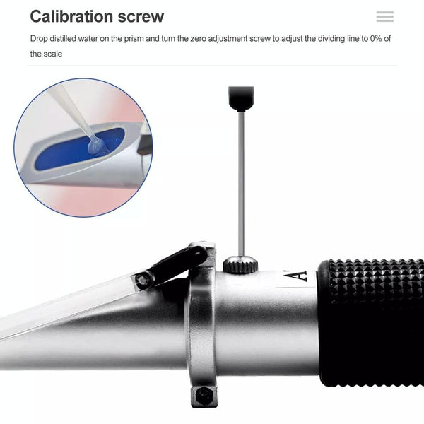 RF001BX With Plastic box Handheld Refractometer Fruit Sugar Meter Brix Tester 0-32 Measuring Range