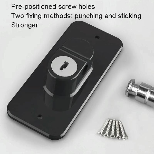 Multifunctional Children Window Safety Lock With Key Refrigerator Cabinet Lock Dual Purpose Limator(White)