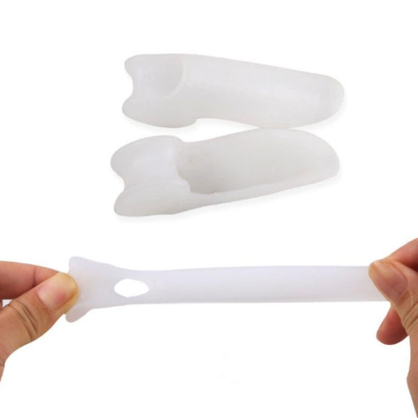 2 PCS Single-hole Small Toe Thumb Separation Corrector(White)