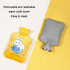 Cartoon Velvet Cover Thickened Explosion-Proof PVC Water-Filled Hot Water Bag, Color: 1000ML Milky White