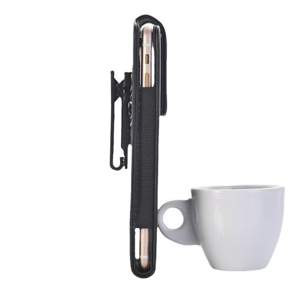 Small 5.5 Inch Cell Phone Holster With Belt Clip Rotary 360 Magnetic Closure