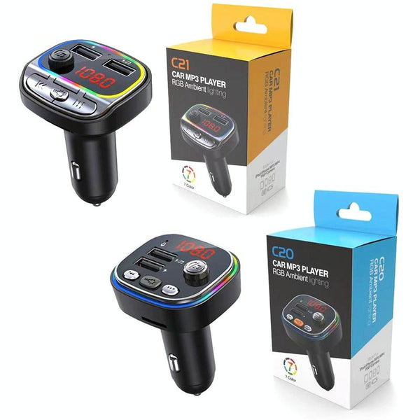 C20 USB Car Bluetooth MP3 Music Player With Colorful Lights