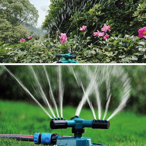 Garden Automatic Rotating Nozzle 360 Degree Rotary Automatic Sprinkler Garden Lawn Watering Nozzle Irrigation Nozzle,Applicable for 1/2 inch Water Pipes(Orange)