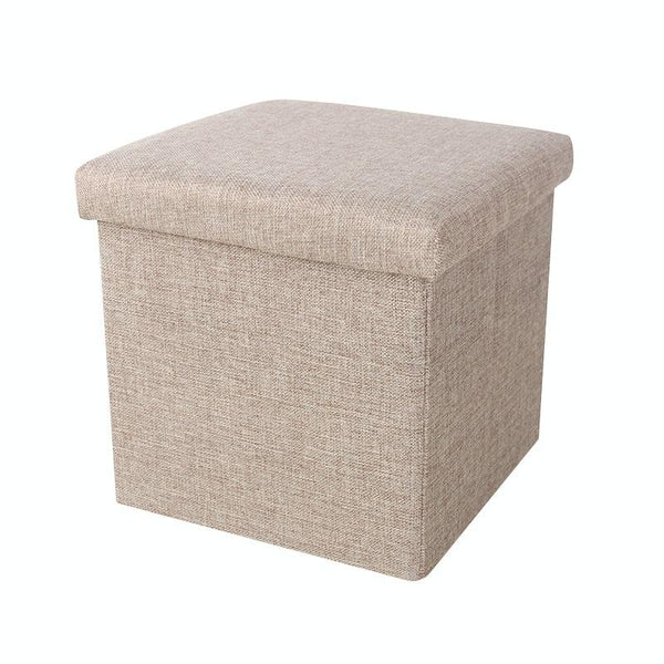 Home Foldable Fabric Storage Chairs Multifunctional Square Sofa, Color: Brown