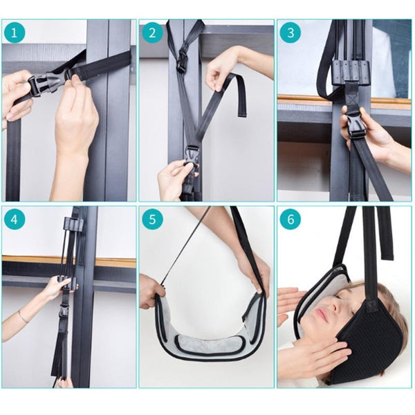 Neck Stretcher Soothing Fatigue Cervical Hammock, Style:Old Hammock + Eye Mask + Beam Pocket