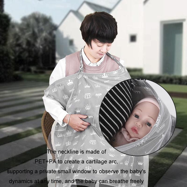Anti-exposure Nursing Pad Outdoor Fig Leaf Stroller Mosquito Net, Color: Starcraft