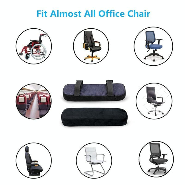 Chair Armrest Cushion Office Chair Pillow Pad Elbow Rest Cushion(Black)