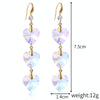 E2204-1 Love Crystal Crystal Natural Crystal Handmade Earrings Zircon Long Earrings