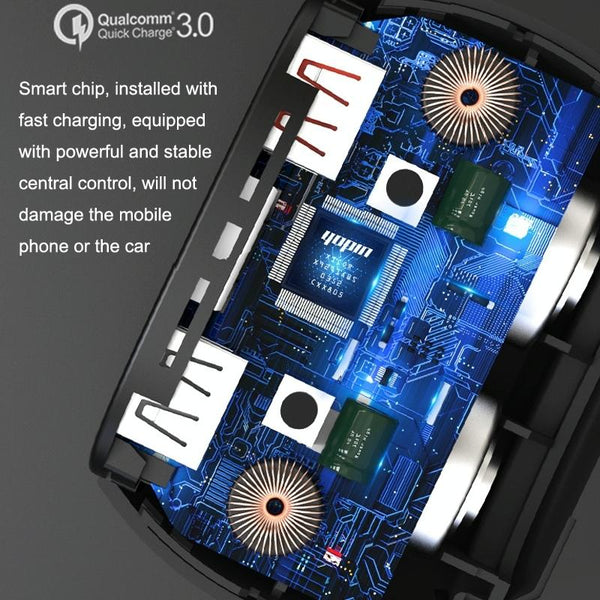 Yopin GC-13 Ordinary Version 5 In 1 Rotatable Dual USB Multifunctional Car Charger