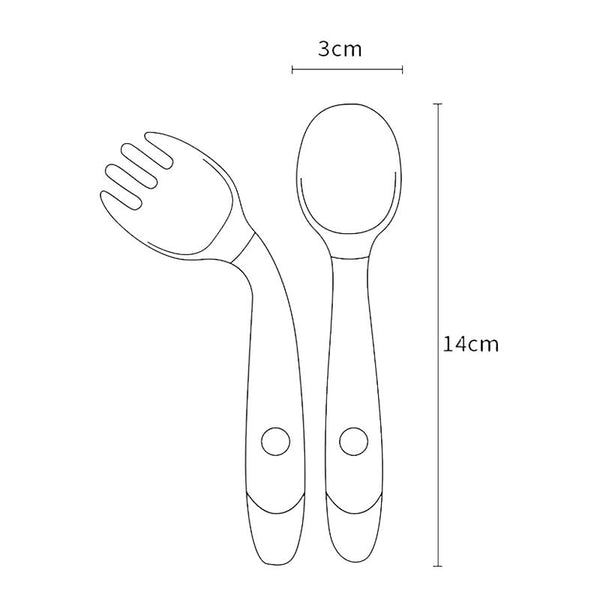Children Eating Training Tableware Baby Bendable Silicone Soft Spoon, Color: Yellow