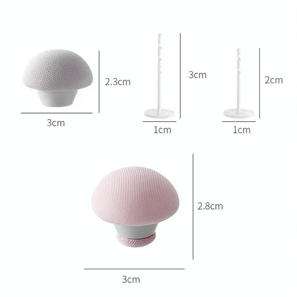 8 PCS Non-marking One-touch Unlocking Mushroom-shaped Quilt Fixer Light Pink+Gum Needle