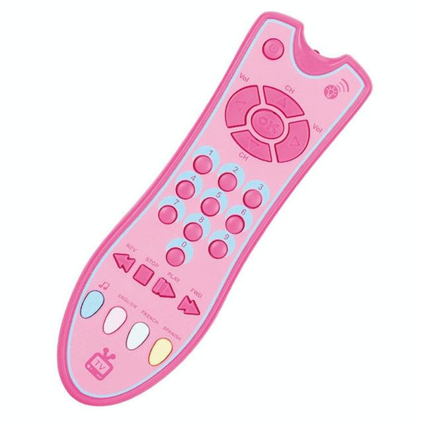 Baby Toys Music Mobile Phone TV Remote Control Early Educational Toys Electric Numbers Remote Learning Machine(Pink)