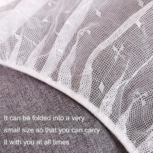 Full Cover Folding Mosquito Net Plus Encrypted Stroller Mosquito Net(White)