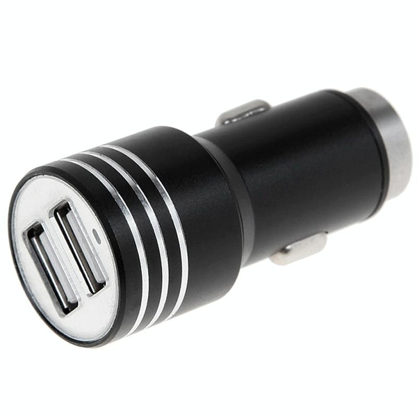 KX-C001 2 USB Ports 5V 4.2A Car Charger with Safety Hammer Function, For iPhone, iPad, Galaxy,  Huawei, Xiaomi, LG, HTC, other Smart Phones and Tablets(Black)