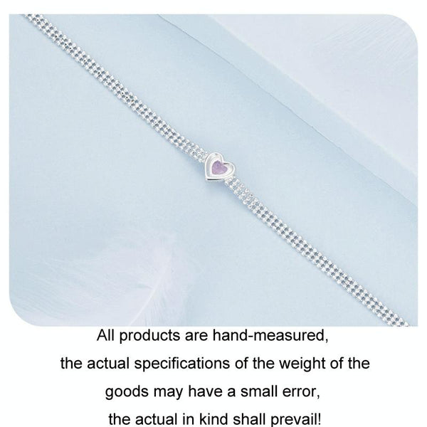 S925 Sterling Silver Plated White Gold Zirconia Ice Flower Love Bracelet(BSB167)