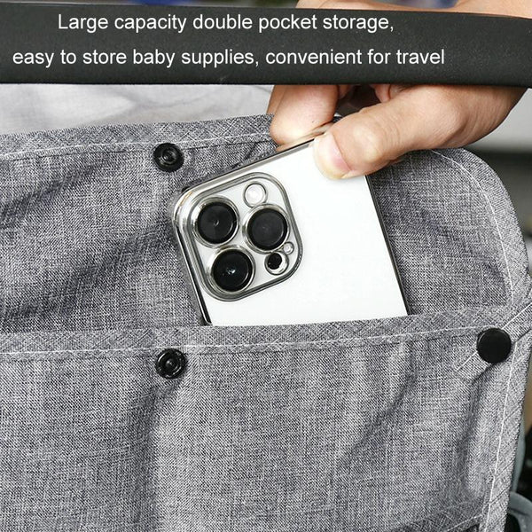 Baby Stroller Bag Mobile Phone Tissue Storage Bag, Size: 40x29cm(Black)
