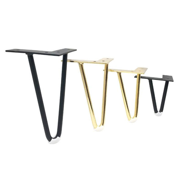 LH-S0006 Metal Furniture Support Legs, Height: 60cm(Black Gold)