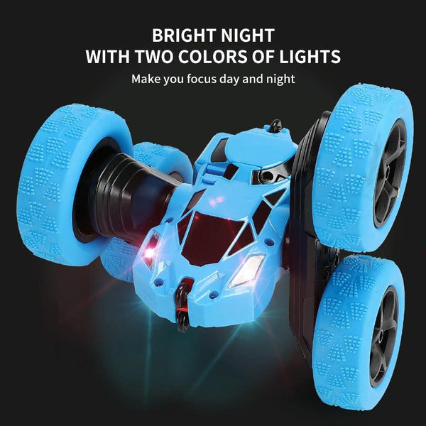 1:24 Double-Sided Stunt Car Rotating Tumbling And Twisting Stunt Car RC Climbing Children Remote Control Car(Golden)