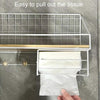 Household Large Non-Punching Organizer Wall Hanging Shelf, Style: Black Wooden Ball With Tissue Box