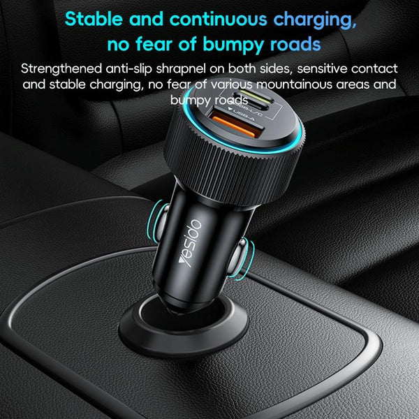 Yesido Y60 38W Car Fast Charging Charger(Black)