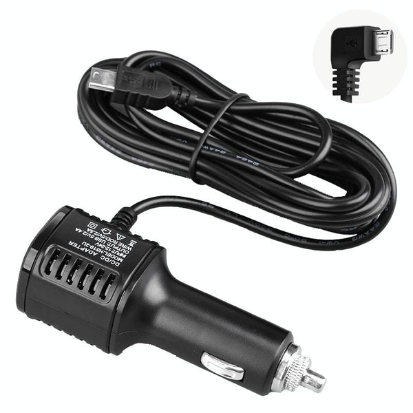 H519 Car Charger Driving Recorder Power Cord Dual USB With Display Charging Line, Specification: Micro Right Elbow