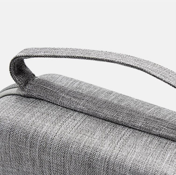 Power Adapter Headset Data Cable Portable Storage Bag For Macbook Air/Pro Notebook(Gray)