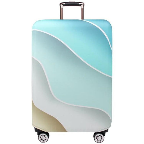 Travel Abrasion-resistant Elastic Luggage Protective Cover Suitcase Dust Covers, Size:29-32 inch(Gradient Ripple)