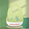 Baby Oil Spray Waterproof Silicone Bib Ultra-thin Saliva Towel, Pattern: Dinosaurs Athlete