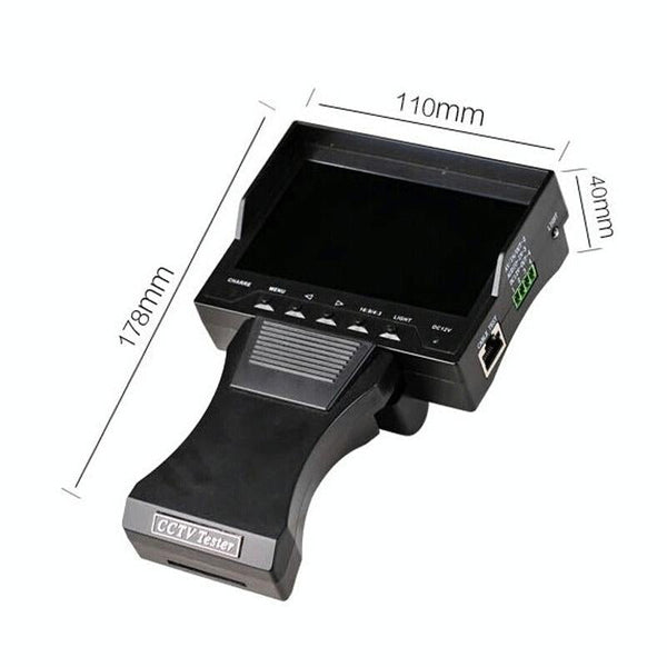 4.3" CCTV Tester Monitor, Network Cable Test, 12V Output (UK Plug)