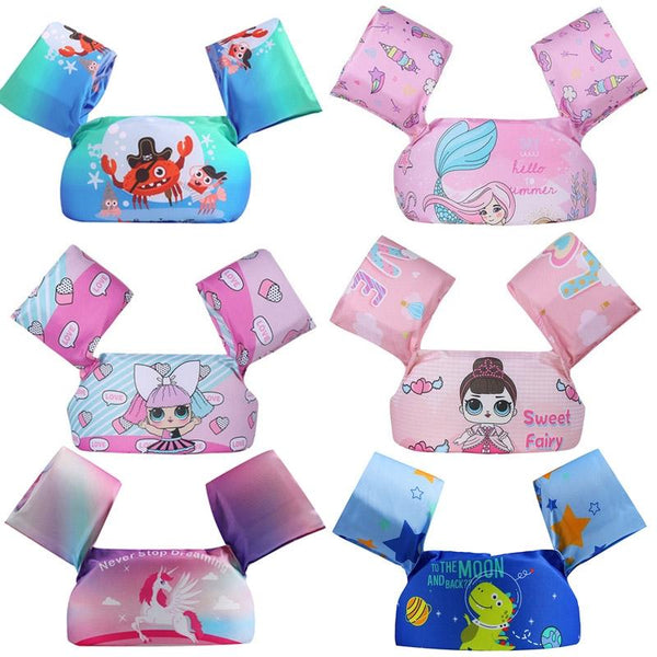 Children Swimming Foam Arm Ring Baby Swimming Equipment Floating Ring Water Sleeve Buoyancy Vest(Blue Crab)