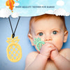 Pineapple Silicone Teether Babies Teething Pendant Nursing Soft Silicone Safe Toys for Soothe Teething Baby(Purple)