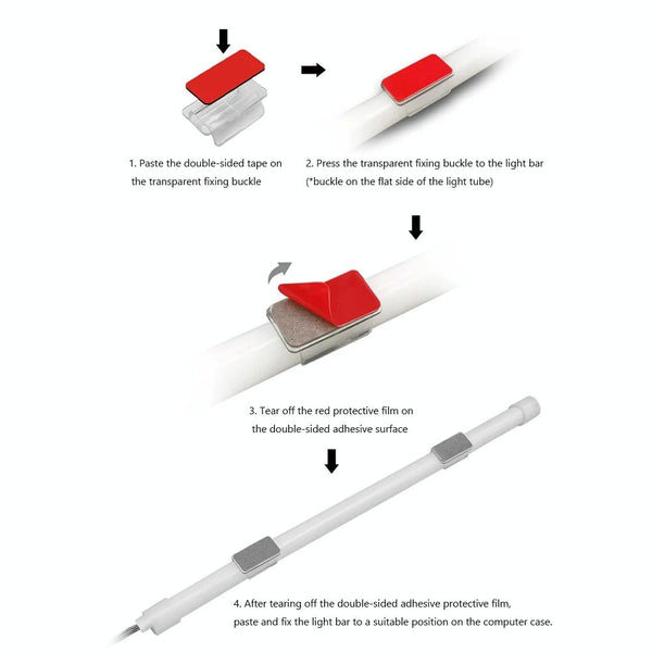 COOLMOON Y360 Round Tube Multi-interface ARGB Chassis Light Bar Computer Decorative Silicone LED Lamp Strip