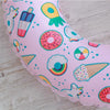 Ice Cream Pattern Inflatable Swimming Ring Thickening Water Ring Lifesaving Ring Suitable for Children Aged 5-9, Size: 70cm (Pink)