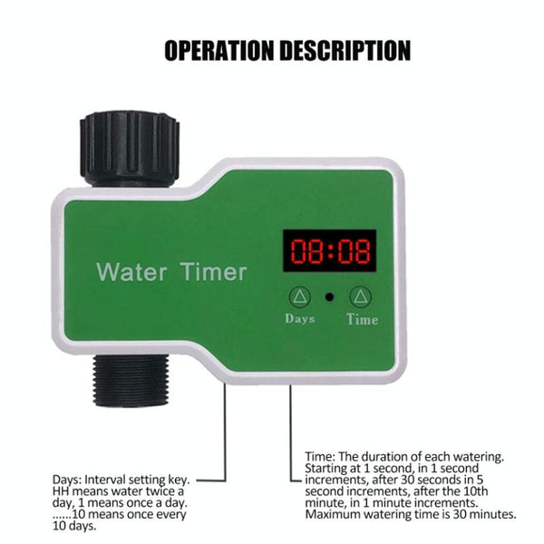 Irrigation System Intelligent Controller Automatic Timed Watering Device, Specification: 10m 10sets Ground Plug Dual-use Suit