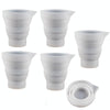 5pcs 100ml Folding DIY Epoxy Measuring Cup Silicone Mold Candle Plaster Glue Mixing Cup