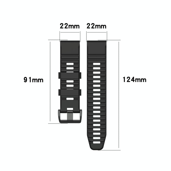 For Garmin Fenix 6 Pro GPS Silicone Watch Band(Black)
