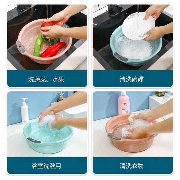 Household Hanging Thickened Double-ear Anti-slip Wash Basin Random Color Small