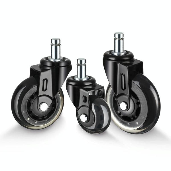 Furniture PU Universal Plug Caster Office Chair Mute Wheel, Size: 2 Inch