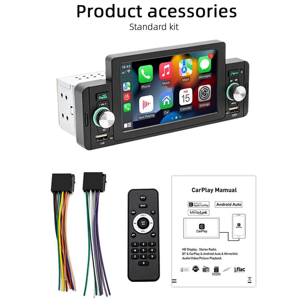 SWM-160C 5 inch Car Bluetooth 5.1 Wired MP5 Player Support Phone Mirror Link / Steering Wheel Control