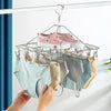 Square Socks Drying Hanger Stainless Steel Multifunctional Windproof Drying Rack, Style: 35x27cm 30 Clips