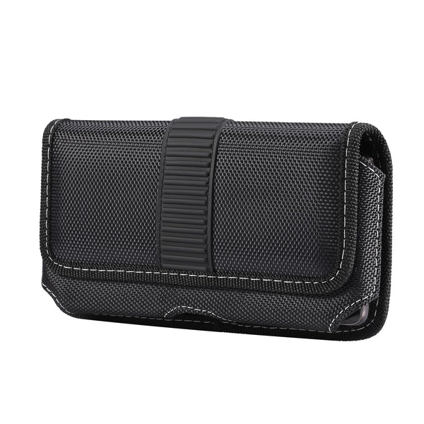 Oxford Cloth Mobile Phone Portable Waist Bag For 6.5 inch(Black)