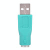 USB A Plug to mini DIN6 female Adapter (PS/2 to USB)(Green)