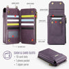 CaseMe Me40 Vertical Multifunctional Shoulder Crossbody Phone Bag(Purple)