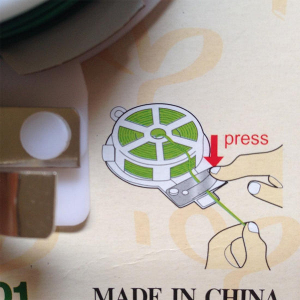 50m Gardening Accessories Tool Package Plastic Flower Wood Tie Line Twist Tie Reel Plant Tie-Line Spool with a Cutter
