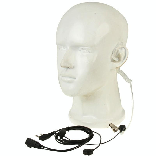 Handheld Transceiver Earpiece Headset for Walkie Talkies, 3.5mm + 2.5mm Plug(Black)