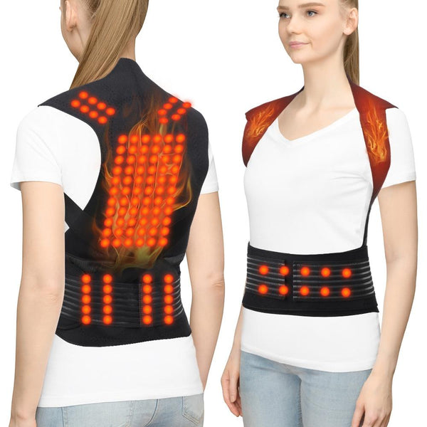 HailiCare Household Neck Back Waist Protector Waistcoat Warm Vest Protective Gear with Magnet Therapy, Size:XL