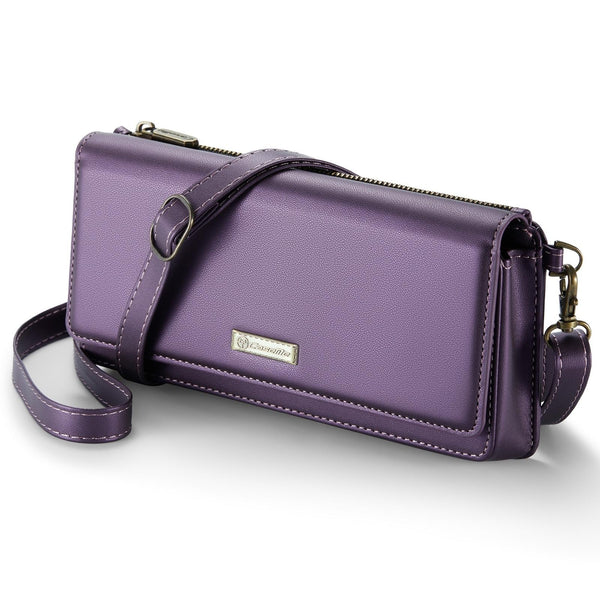 CaseMe Me30 Multi Functional Diagonal Cross Bag Phone Case(Purple)